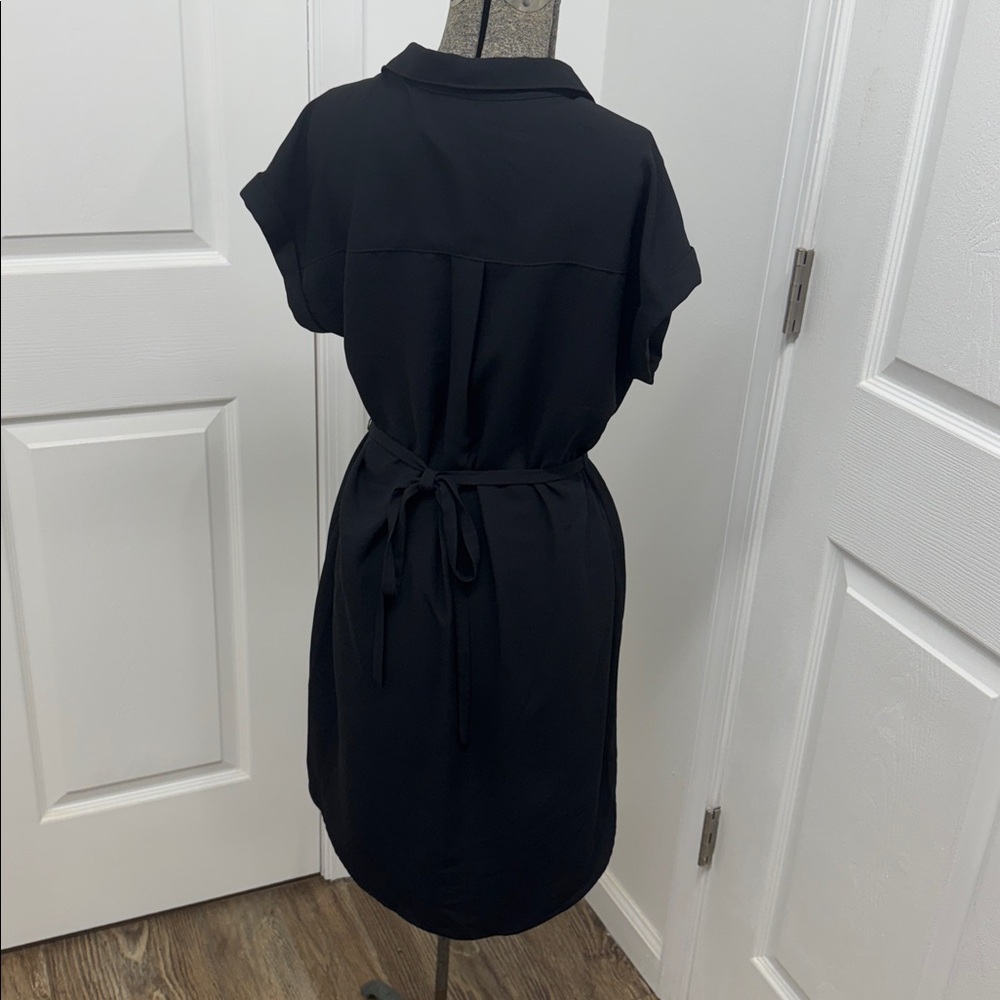 Women’s Express size Medium Black Button Front Dress - Picture 7 of 10